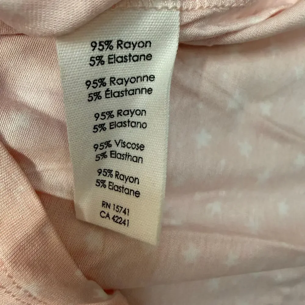 NWT P.J. Salvage Pink Lace Cami XL Star Print Pajama Sleep Tank